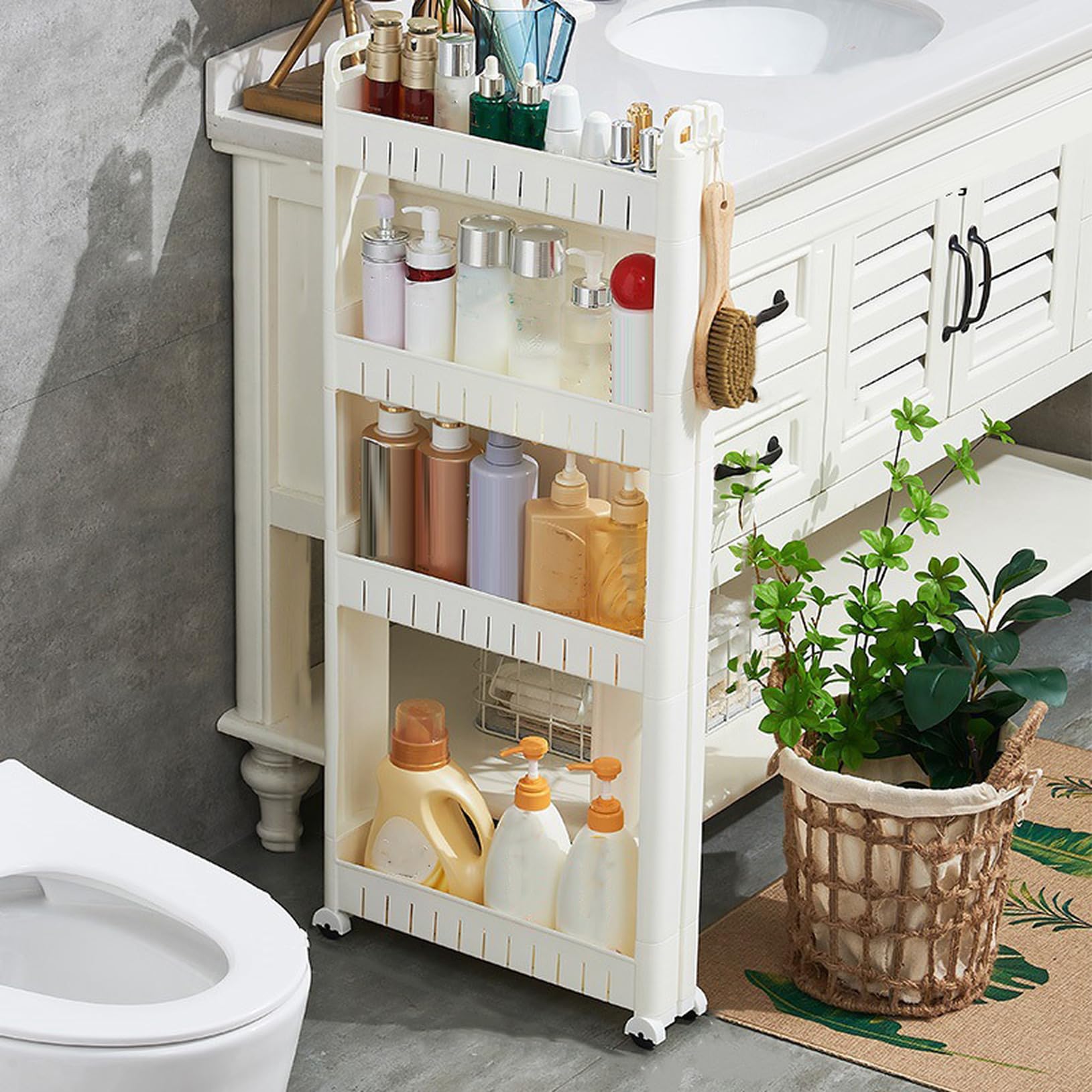 収納ラック スリム 隙間収納 キッチンワゴン キャスター付き Amazon.co.jp: [SDS] 7cm キャスター付き キッチンワゴン スリム